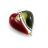 MENORA – Murano Glass Silver Heart Pendant - www.LaBellaDentro.com