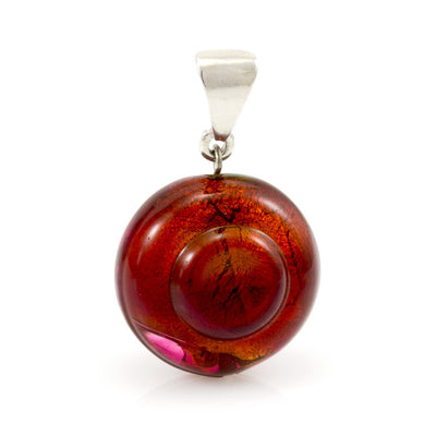 NORIS – Red Murano Glass Candy Pendant - www.LaBellaDentro.com
