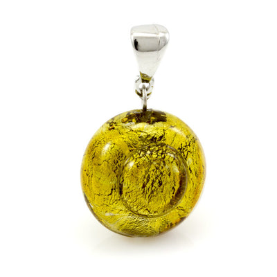 NORIS – Yellow Murano Glass Candy Pendant - www.LaBellaDentro.com