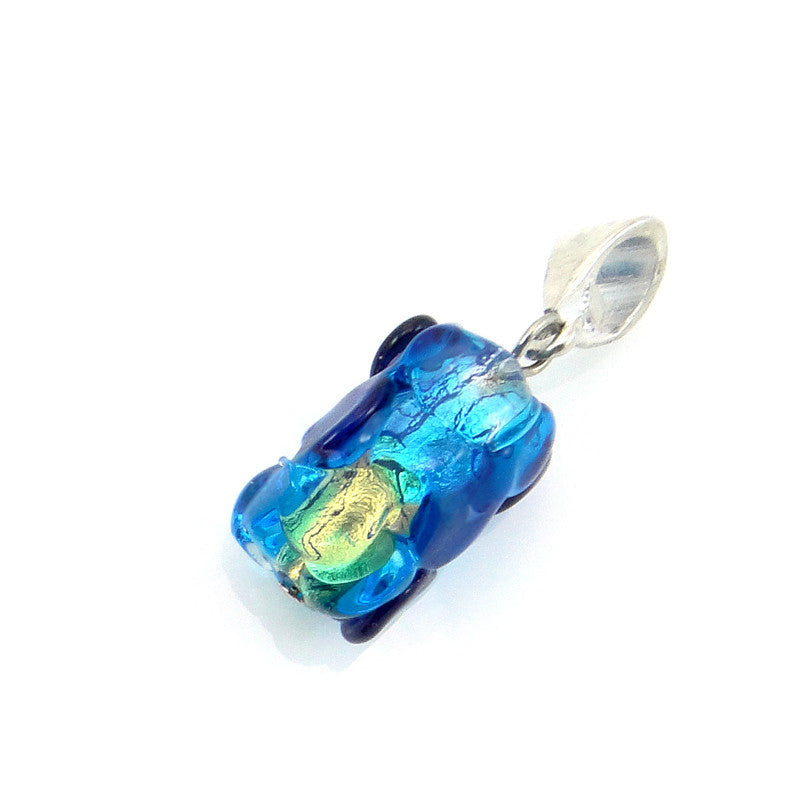 REVA – Blue Cylinder Murano Glass Pendant - www.LaBellaDentro.com